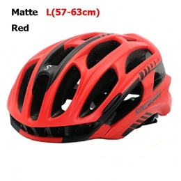 DPZCBH Mountain Bike Helmet DPZCBH Road Bike Helmet Bicycle Helmet Cover With Lights MTB Mountain Road Cycling Bike Helmet Men Women Cycle Helmet (Color : Red M)