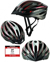 Dunlop HB13 Bicycle Helmet for Women, Men, Kids, EPS Inner Shell, Removable Visor for Optimal Glare Protection, Lightweight MTB City Bike Helmet with Quick Release, red