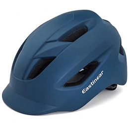 EASTINEAR Clothing EASTINEAR Adults Bike Helmet for Men Women with LED Taillight Cycle Helmet for Urban Commuter with Sun Visor Cycling Mountain & Road Bicycle Helmets Adjustable Size M / L (Navy)