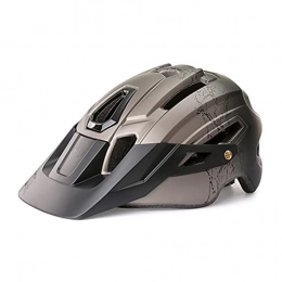 ENJY Mountain Bike Helmet ENJY Helmets Cycling Bike Helmet With Taillight MTB Bicyclie Helmets One-piece Molding 14 Vents Safety Cap Ultralight Hat For Cycling Equipment (Color : Light Grey, Size : 58-61CM)