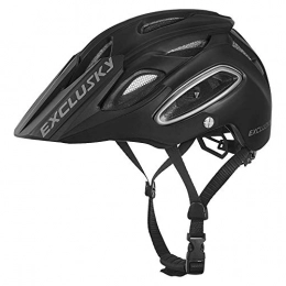 Exclusky Clothing Exclusky Adults Mountain Bike Helmet, M(54-58cm) (black)