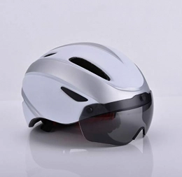 Faus Koco Clothing Faus Koco Magnetic Goggles Helmet Integrated Bicycle Helmet Mountain Bike Riding Helmet Men And Women Breathable Helmet (Color : Silver)