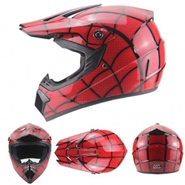 FYBAO Clothing FYBAO Spider-net full face downhill helmet with goggles mask gloves net pocket mountain bike motorbike off-road racing helmet for men and women, Bright Red, M