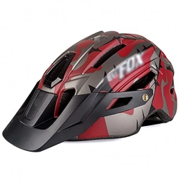 G&F Clothing G&F Adults MTB Bike Helmet for Men Women Detachable Visor Bicycle Helmet with Rear Light Cycling Helmet (Color : Red, Size : 58-61)