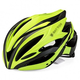 G&F Clothing G&F MTB Bike Helmet Adult Lightweight Cycling Helmet with LED Light, Adjustable Size 58 to 62CM Cycling Helmet (Color : Green, Size : 58-62)