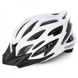G&F Clothing G&F MTB Bike Helmet Breathable 25 Vents Lightweight Bicycle Cycling Helmet with Visor for Adult 58-62cm (Color : White, Size : 58-62)
