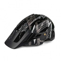 GAX Mountain Bike Helmet GAX Camouflage Mountain Bike Helmet Ccool MTB Road Bike Riding Helmet Big Brim Red Taillight