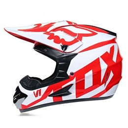 GENGJ Mountain Bike Downhill Cross-Country Bicycle Helmet Cross-Country Motorcycle Helmet Full Face Bicycle Bicycle Helmet,Red,L