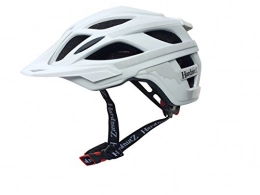 HardnutZ Mountain Bike Helmet MTB Downhill HN108 Hi Vis Unisex Helmet (White, Medium 54-58cm)