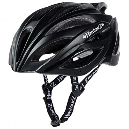 HardnutZ Mountain Bike Helmet HardnutZ Road Bike Helmet - Hi Vis, Mat Black | HN106 One Size | Adults & Kids | Sportive, Racing, Training & Casual Bicycle Riders | Lightweight with Reflective Panels | EU & UKCA Certified