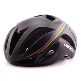 Heemtle Mountain Bike Helmet Heemtle Ultralight Bike Helmet EPS+PC Cover MTB Road Bicycle Helmet Integrally Mold Black+Multicolored stripes（adjustable：56cm-62cm）