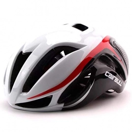 Heemtle Clothing Heemtle Ultralight Bike Helmet EPS+PC Cover MTB Road Bicycle Helmet Integrally Mold Black+White+Red（adjustable：56cm-62cm）