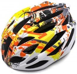Xtrxtrdsf Mountain Bike Helmet Helmet Camouflage Pattern Bicycle Helmet Mountain Bike Helmet Riding Equipment Breathable Adjustable Size One-piece Helmet Effective xtrxtrdsf (Color : Yellow)