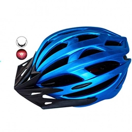 Yuan Ou Clothing Helmet Yuan Ou Bicycle Helmet LED Light Intergrally-molded Cycling Helmet Mountain Road Bike Helmet Sport Safe Hat Blue
