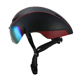 Yuan Ou Clothing Helmet Yuan Ou Cycling Helmet Magnetic Goggles Racing Bike Sports Safety Helmet Mountain Mtb 4 RED LINE