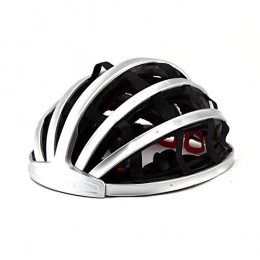 Yuan Ou Clothing Helmet Yuan Ou Foldables MTB Bicycle Helmet Bike Folding Helmet Ultralight Unisex Cycling Helmets Road Man Women M(54-58CM) sliver