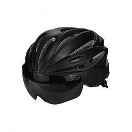 Yuan Ou Clothing Helmet Yuan Ou High Density Eps Cycling Helmet With Visor Magnetic Goggle Integrally-molded Mtb Road Bike Helmet 56-62cm BLACK 2
