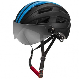 Yuan Ou Mountain Bike Helmet Helmet Yuan Ou Professional Cycling Helmet with Big Size 58-64cm MTB Bike Transparent Lens Helmet Cycling Safely Cap BlackBlue