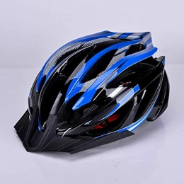 HKRSTSXJ Mountain Bike Helmet HKRSTSXJ Mountain Bike Bicycle Riding Helmet Men And Women Helmet Riding Breathable Comfortable Helmet Removable Brim (Color : E blue)