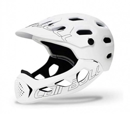 HNZS Clothing HNZS Mountain Adult Men Cycling Helmet Full Covered MTB Down Hill Full Face Women Bicycle Helmet Bike Helmet Extreme Sports Skating 54-62cm -white