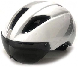HNZS Mountain Bike Helmet HNZSHelmet Downhill Cycling Helmet MTB Road Mountain Bike Helmet 56-61 cm wht Silver in 3lens 2