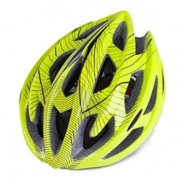 Hshihai Bicycle helmet with light bicycle helmet mountain bike helmet adult helmet riding equipment with lined helmet (Color : Yellow)
