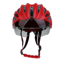 Inzopo Mountain Bike Helmet Inzopo Professional Stable Road / Mountain Bike Cycling Helmrt MTB CyclingHelmets with Air Attack Eye Shield Helmet Visor for Mens Womens Red -
