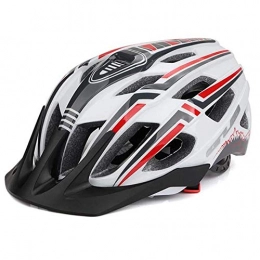 JINFAN Clothing JINFAN Mountain Road Bike Integrated Helmet Bicycle Helmet Usb Charging Riding Helmet With Charging Taillights Equipped, White-Headcircumference56-59cm