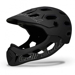 JJIIEE Mountain Bike Helmet JJIIEE Full Face Mountain Bike Helmet, Detachable Chin Guard and Antibacterial Pad Bike Helmets, CE Safety Certification(Fits Head Sizes 56-62cm), B