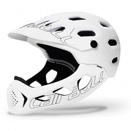 JJIIEE Mountain Bike Helmet JJIIEE Full Face Mountain Bike Helmet, Detachable Chin Guard and Antibacterial Pad Bike Helmets, CE Safety Certification(Fits Head Sizes 56-62cm), E