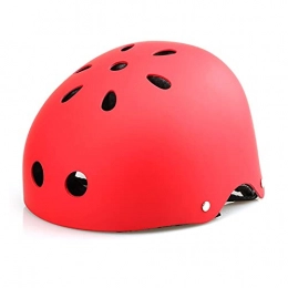 JSJJAEY Mountain Bike Helmet JSJJAEY helmet Round MTB Bike Helmet Kids / Adults Men Women Sport Accessory Cycling Helmet Adjustable Head Size Mountain Road Bicycle Helmet (Color : Red, Size : M 54 57cm)