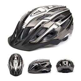 JZQJ Mountain Bike Helmet JZQJ Mountain Bike Riding Helmet Road Bike Integrated Helmet with Helmet One size / Titanium White