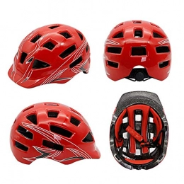 Kaper Go Mountain Bike Helmet Kaper Go Bicycle Riding Mountain Bike Skateboard Roller Skating Balancer Sports Integrated Molding Helmet Hard Hat Design (Color : Red)