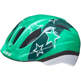 KED Mountain Bike Helmet KED Meggy II Trend Children's & Youth Bicycle Helmet, 44-49 cm, Green Stars