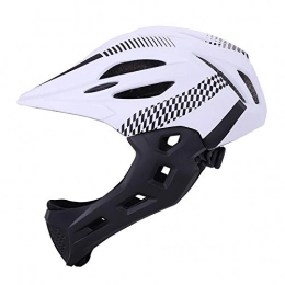 Kid LED Mountain Mtb Road Bicycle Helmet Detachable Protection Children Full Face Bike Cycling Helmet (white)