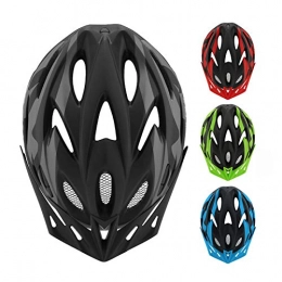 KingbeefLIU Helmet Adult Mountain Bike MTB Bicycle Cycling Adjustable Lightweight Helmet with Light Black Blue M/L