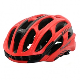 KSHYE Clothing KSHYE Bicycle Helmet Cover With LED Lights MTB Mountain Road Cycling Bike Helmets Men Women (Color : Red M)