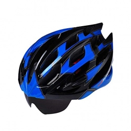 Kyman Clothing Kyman Bike helmet，Mens Cycling Road Mountain Bike Helmet Bicycle Helmet Cycling Helmet Glasses Helmet Wind Tunnel Impact resistance (Color : Red) (Color : Blue)
