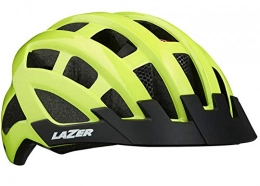 LAZER Clothing Lazer Compact DLX MIPS Mens Cycling Helmet - Hi Viz Yellow, One Size / Bicycle Cycle Biking Bike Road Mountain MTB Adult Head Safety Guard Skull Protection Breathable Cool Air Vent Commute Ride Wear