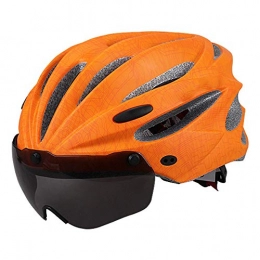 LERDBT Clothing LERDBT Cycling helmet With Removable Shield Visor Cycling Bike Helmets Cycling Road Helmet With Safety Light (Black) Bike Helmetfor Road Urban Mountain Safety Protecti (Color : Orange)