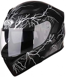 Xtrxtrdsf Clothing Lightning pattern adult bicycle helmet riding electric vehicle motorcycle helmet bicycle mountain bike helmet outdoor riding equipment Effective xtrxtrdsf (Size : XLarge)