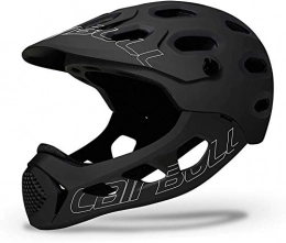 LIjiMY Mountain Bike Full Helmet, Detachable Ultralight Cycling Helmet Extreme Sports Safety Cross-Country Helmet ForBMX Bicycle Skateboard Scooter Helmet (Color : Black)
