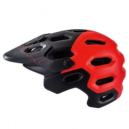 linfei Mountain Bike Helmet linfei Ultra-Light Overbrow Ventilation Bicycle Helmet Mtb All Mountaintrail Xc Dh Bike Helmet Off-Road 58-62Cm Black Red