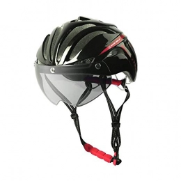 Liuzecai Clothing Liuzecai Multifunction Helmet Riding Integrated Helmet Pneumatic Helmet Off-road Helmet Mountain Bike Safety Helmet Adult Bike Helmet (Color : Red, Size : 58-62cm)