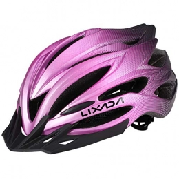 Lixada Clothing Lixada Cycling Helmet MTB Bike Helmet with Rear Light and Sun Visor Breathable Bicycle Safety Helmet for Women Men