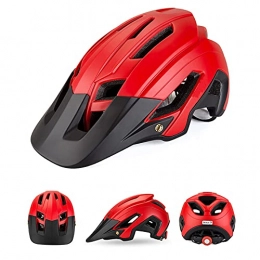 LK-HOME Clothing LK-HOME Bike Helmet, Adult Bicycle Helmet, Used for Riding Protection of Skateboard Mountain Bike, Ventilated and Impact Resistant, 55-62 Cm Head Circumference Can Be Adjusted, Red