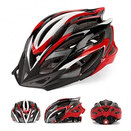 LK-HOME Mountain Bike Helmet LK-HOME Bike Helmet, Ventilated, Shock-Resistant, Fall-Proof And Sun-Proof, Used for Riding Protection for Skateboarding And Mountain Bikes, One-Piece Molding, 58-62 Cm, Red