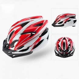 Lxhff Mountain Bike Helmet Lxhff Cycling Helmet Integrated Mountain Bike Equipment Cycling Helmet helmet (Color : Red+white) (Color : White+blue, Size : -)