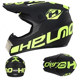 LXYSB Mountain Bike Helmet LXYSB Full Face Helmet, Bike Helmet with Detachable Soft Ears, Motorcycle Helmet with Protective Gloves And Goggles, Apply To Riding, Cycling, Roller Skating And Other Sports, Green, medium