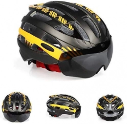Xtrxtrdsf Clothing Magnetic Glasses Sports Helmet Integrated Bicycle Helmet Outdoor Mountain Bike Helmet Adjustable Size Effective xtrxtrdsf (Color : Yellow)